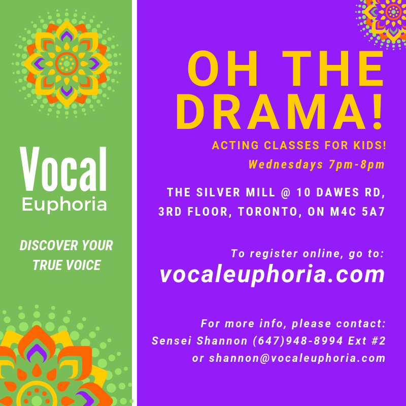 Oh the Drama! | The Silver Mill, Back Door, 10 Dawes Rd 3rd Floor, Toronto, ON M4C 5A7, Canada | Phone: (647) 948-8994