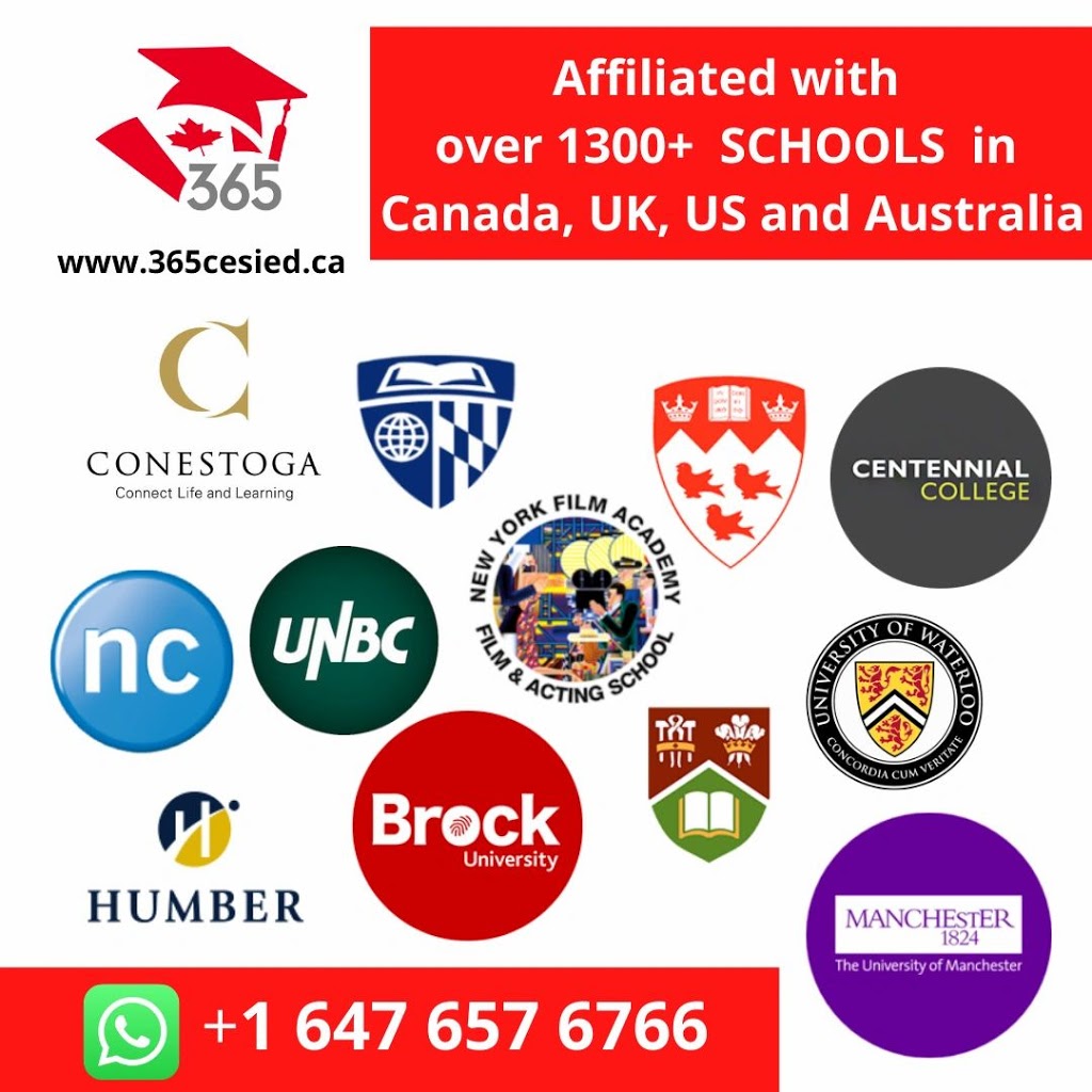 365 Canada International Education and Integration Services | 5004 Timberlea Blvd Unit 205, Mississauga, ON L4W 5C5, Canada | Phone: (647) 657-6766