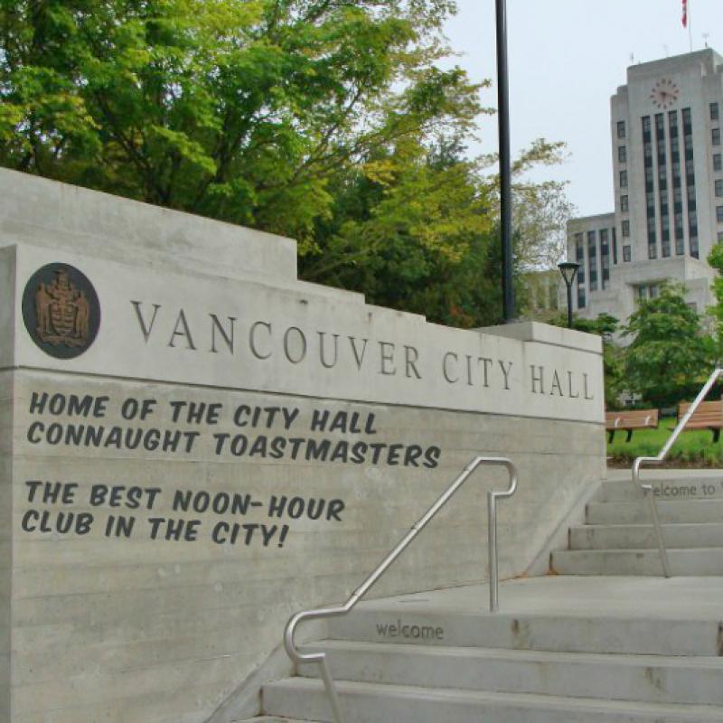 City Hall Connaught Toastmasters Club | 453 W 12th Ave, Vancouver, BC V5Y 1V4, Canada | Phone: (604) 871-6222