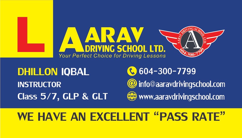 AARAV Driving School Ltd. | 2488 Clearbrook Rd #1A, Abbotsford, BC V2T 2Y2, Canada | Phone: (604) 300-7799