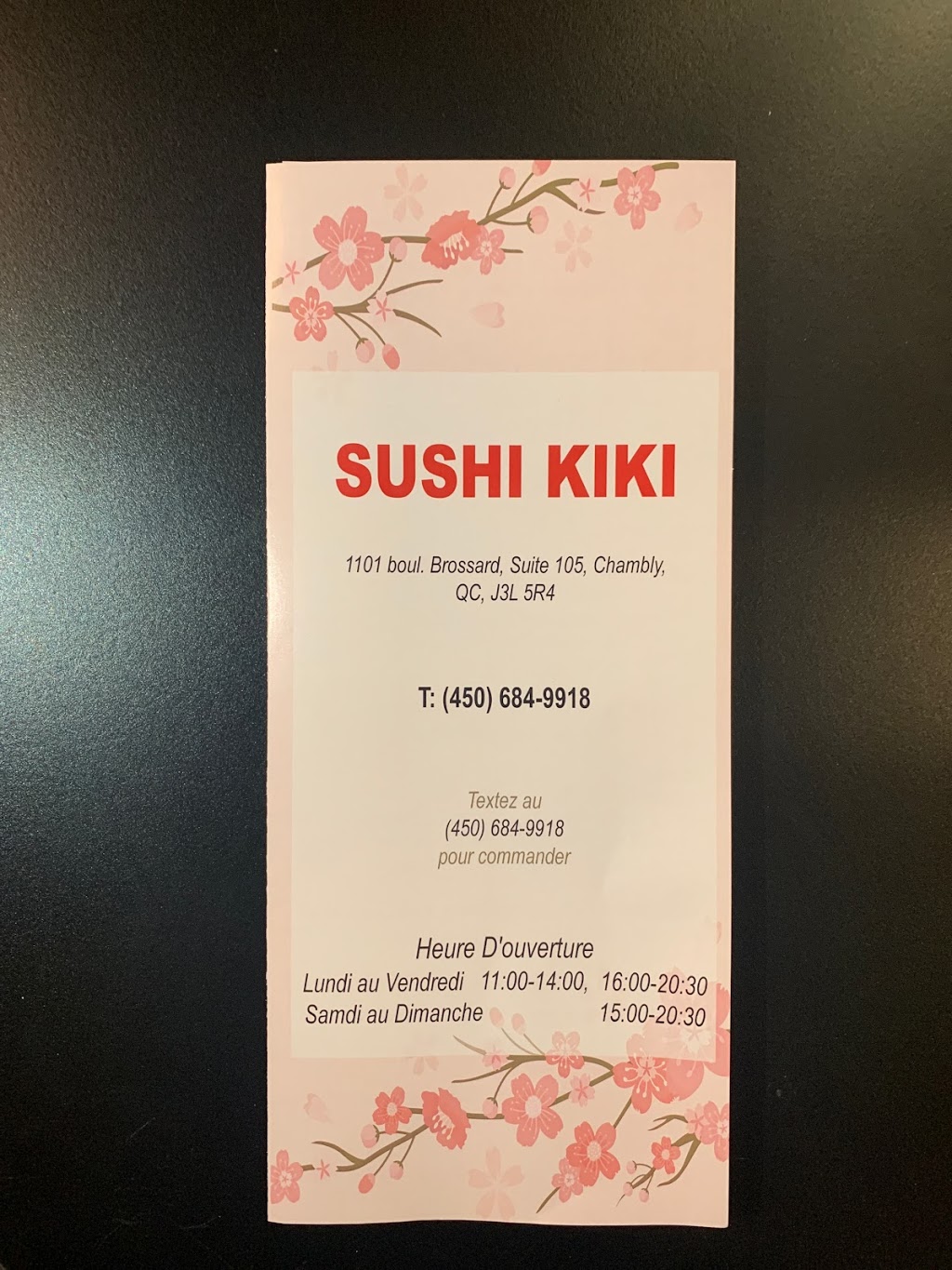 Sushi Kiki | 1101 Boulevard Brassard Suite 105, Chambly, QC J3L 5R4, Canada | Phone: (450) 684-9918