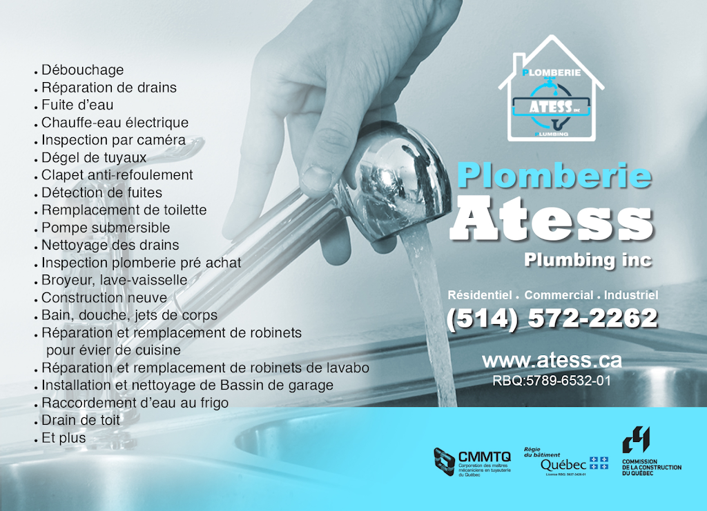 plomberie Atess inc | 105 Rue Astrale, Châteauguay, QC J6K 4Y3, Canada | Phone: (514) 572-2262