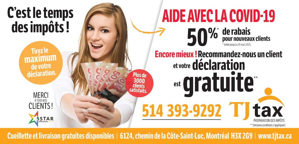 TJ Tax | 5970 Rue Parnasse, Brossard, QC J4W 2C6, Canada | Phone: (450) 923-8524