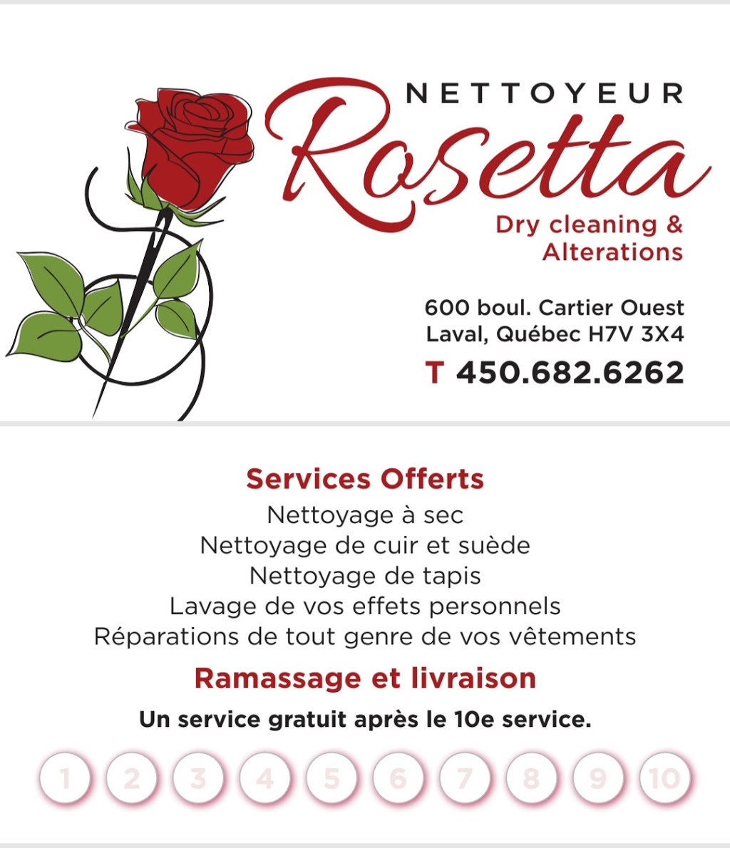 Nettoyeur Rosetta | 600 Boulevard Cartier O, Laval, QC H7V 3X4, Canada | Phone: (450) 682-6262