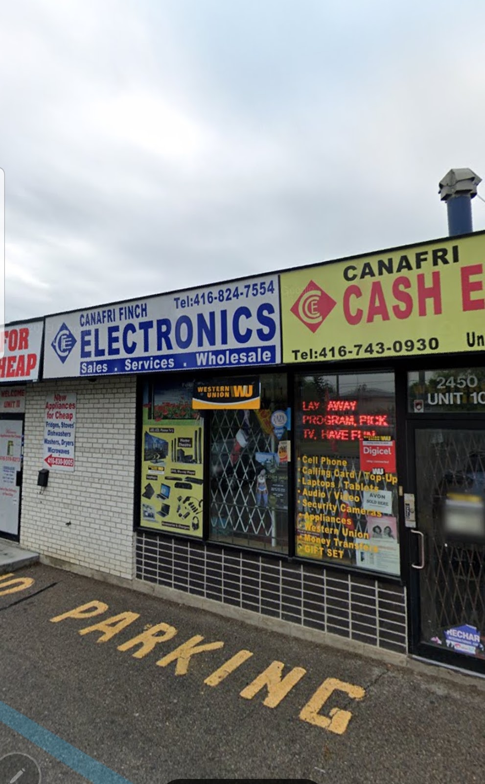 Canafri Cash Express Inc | 2450 Finch Ave W UNIT 10, North York, ON M9M 2E9, Canada | Phone: (416) 743-0930