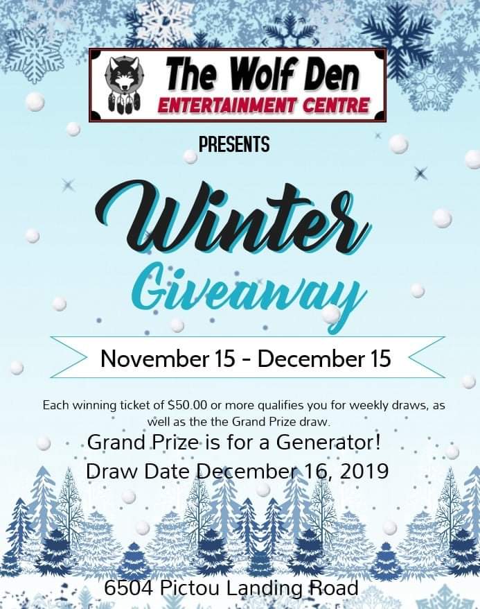 The Wolf Den | 6504 Pictou Landing Rd, Trenton, NS B0K 1X0, Canada | Phone: (902) 695-5520