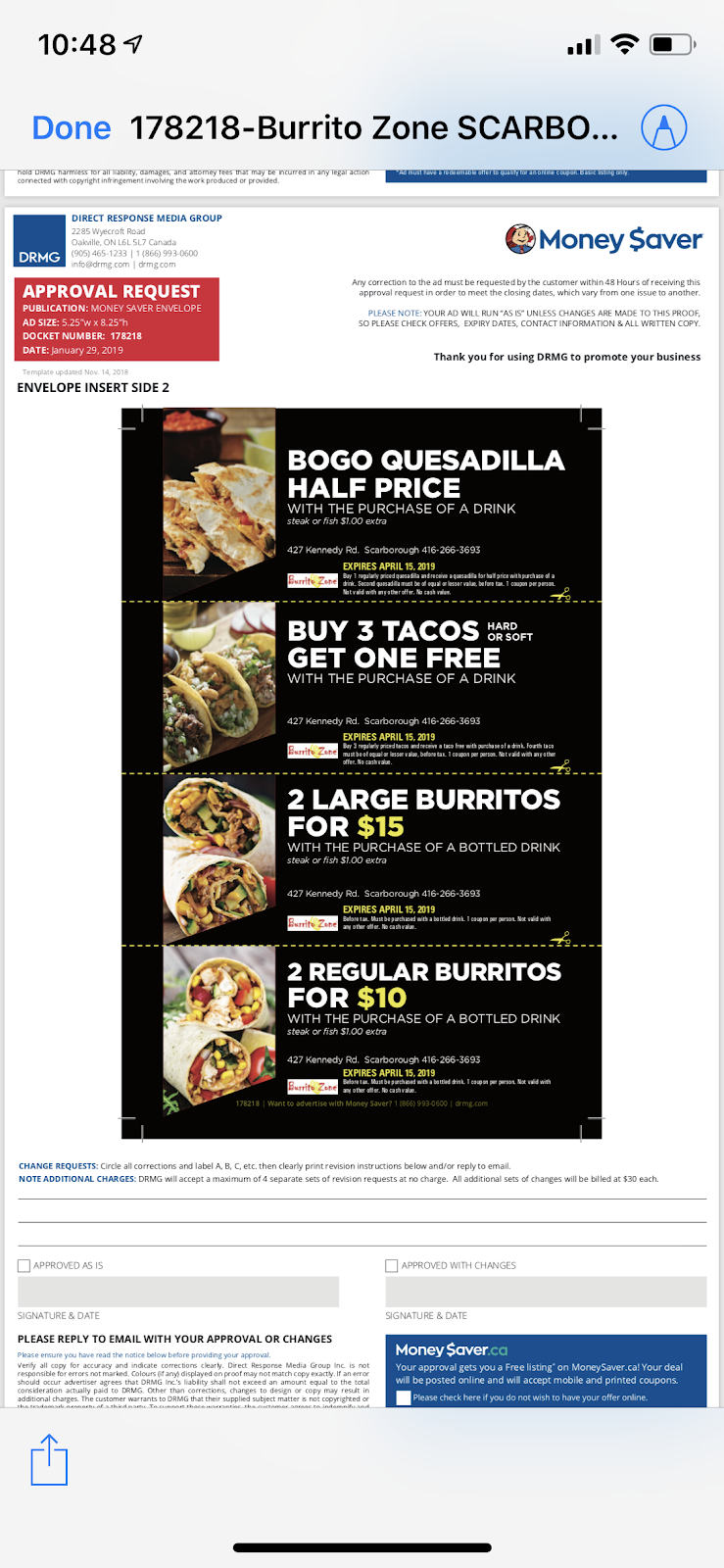 Burrito Zone | 427 Kennedy Rd, Scarborough, ON M1K 2A7, Canada | Phone: (416) 266-3693