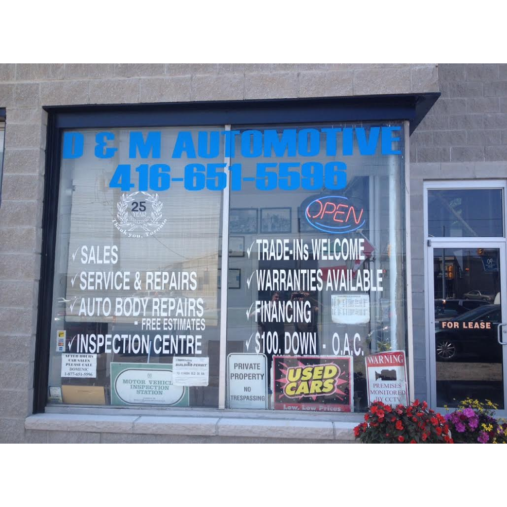 D M Automotive | 1460 Castlefield Ave, York, ON M6M 1Y7, Canada | Phone: (416) 651-5596