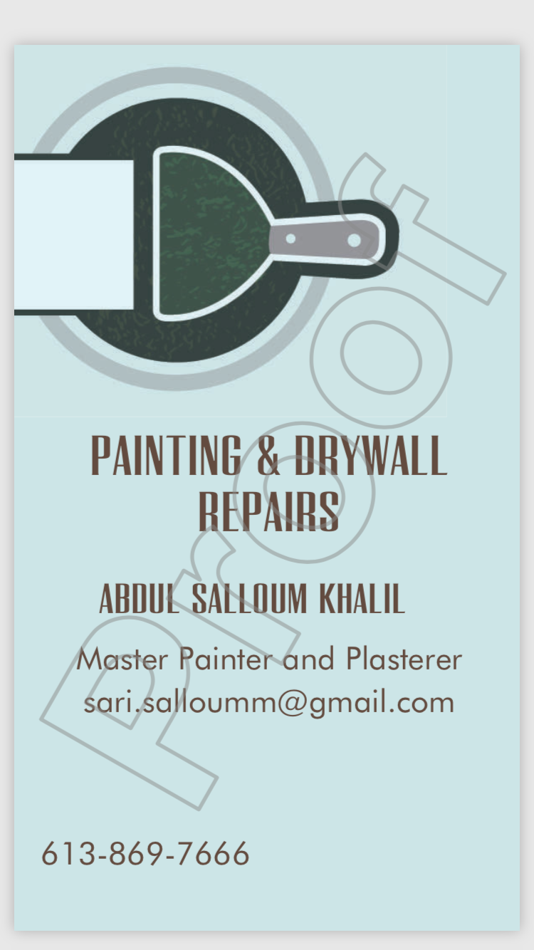 Salloum Painting | 274 Turnstone Ct, Ottawa, ON K1E 2V2, Canada | Phone: (613) 869-7666
