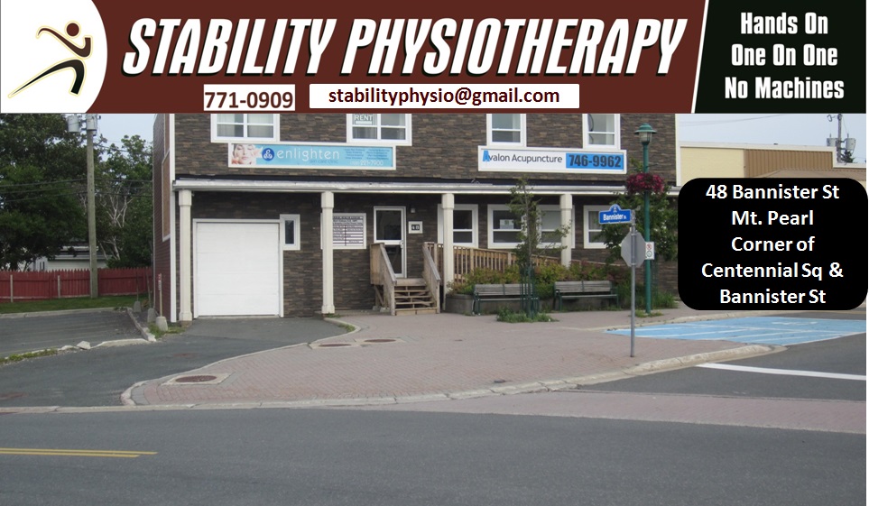 Stability Physiotherapy | 48 Bannister St, Mount Pearl, NL A1N 1W1, Canada | Phone: (709) 771-0909