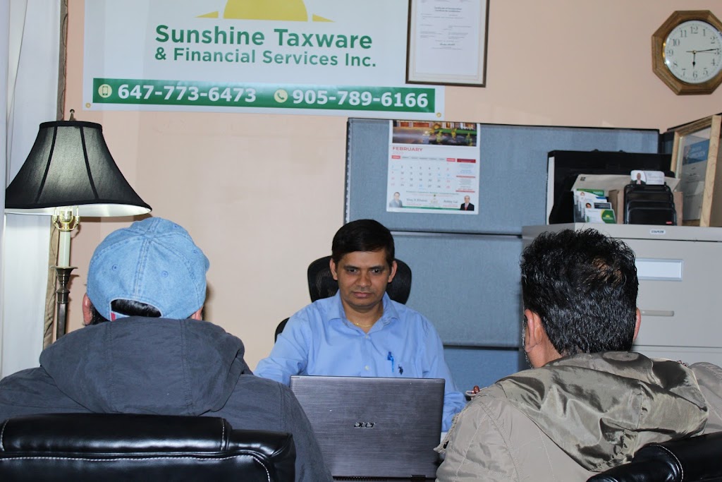 Sunshine Taxware and Financial Services | 43 Argyle Crescent, Brampton, ON L6T 1M9, Canada | Phone: (905) 789-6166