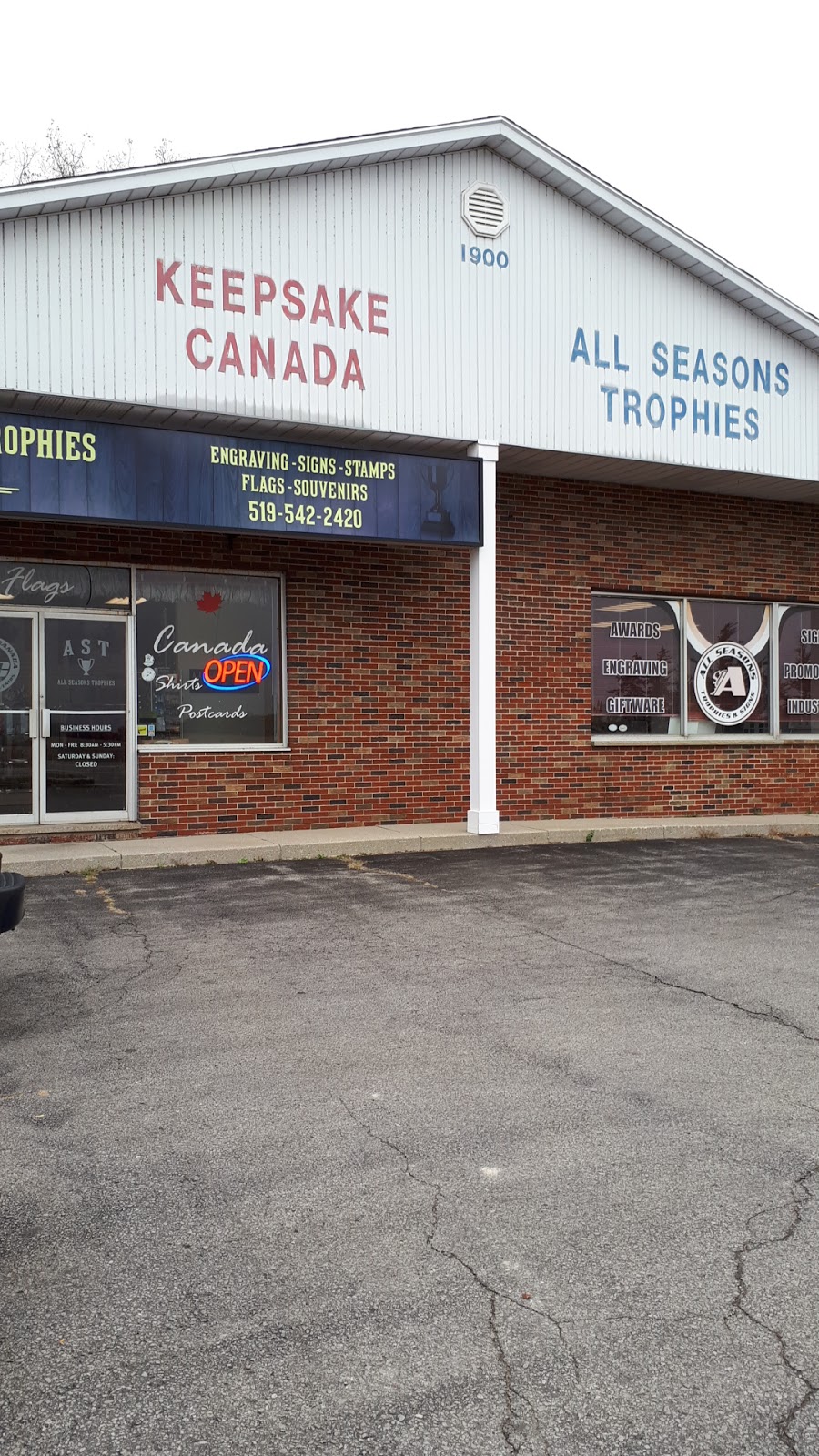 All Seasons Trophies, Signs & Flags | 1900 London Line, Sarnia, ON N7T 7H2, Canada | Phone: (519) 542-2420