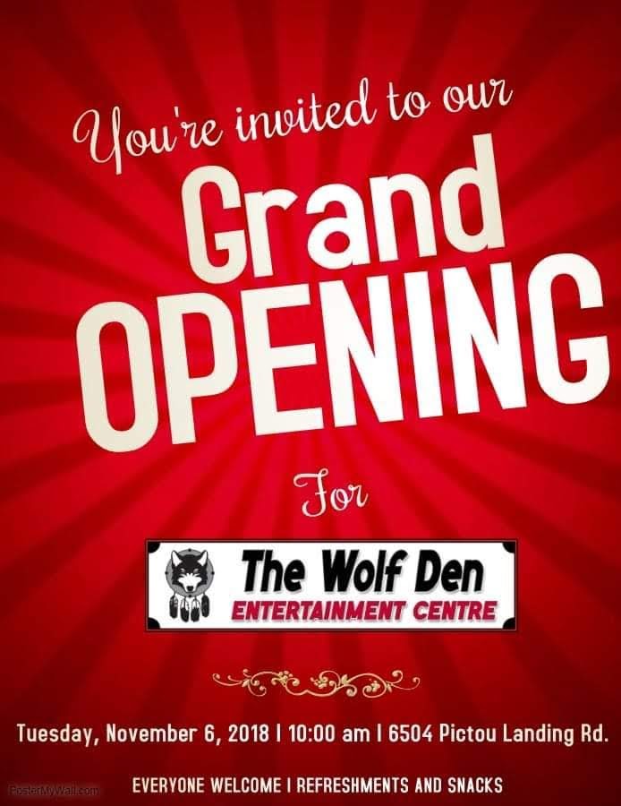 The Wolf Den | 6504 Pictou Landing Rd, Trenton, NS B0K 1X0, Canada | Phone: (902) 695-5520