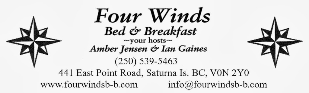 four winds bed and breakfast | 443 E Point Rd, Saturna, BC V0N 2Y0, Canada | Phone: (250) 539-5463