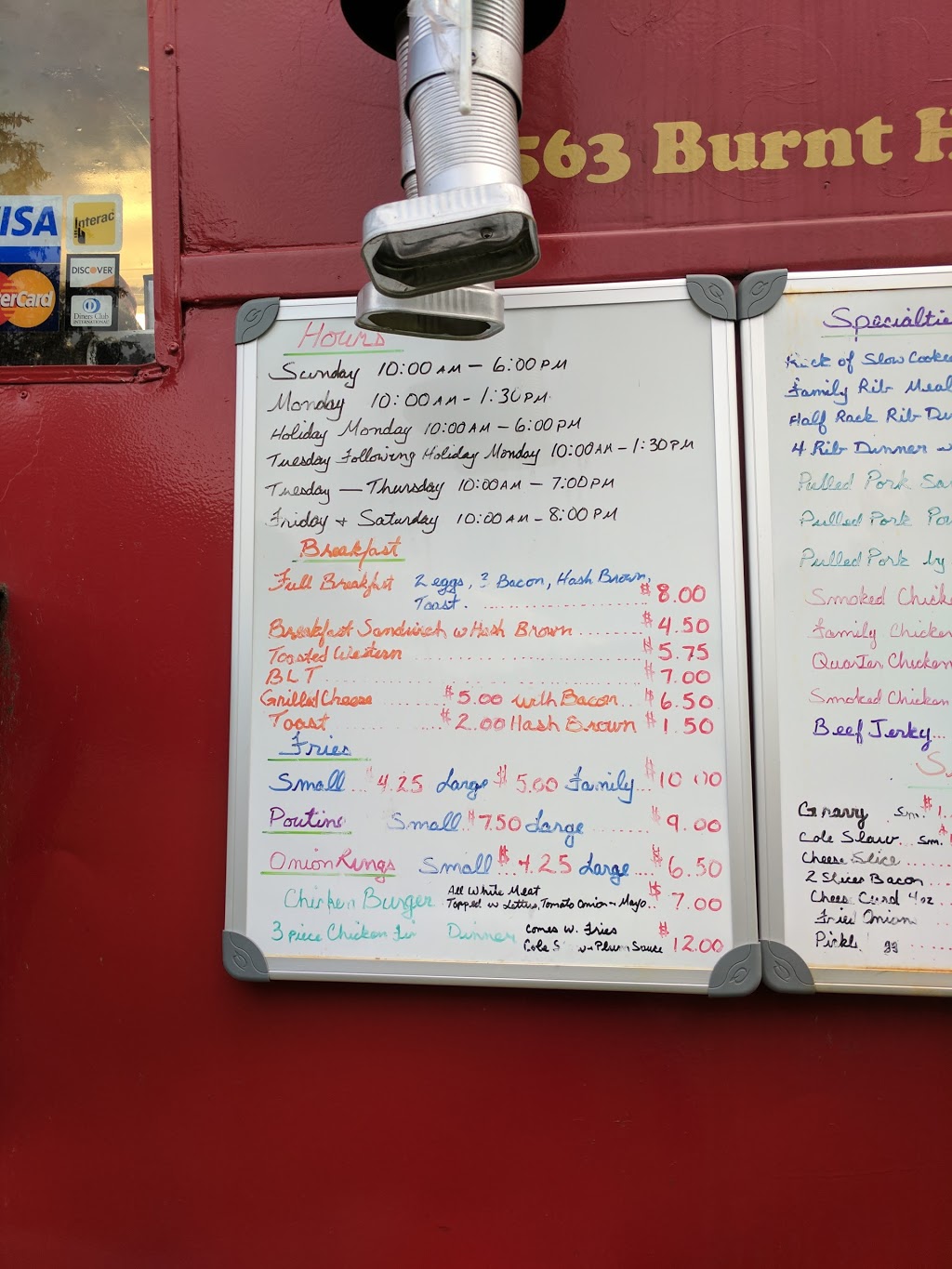 Smoking Boys Chip Truck | 563 Burnt Hills Rd, Battersea, ON K0H 1H0, Canada | Phone: (613) 329-3527