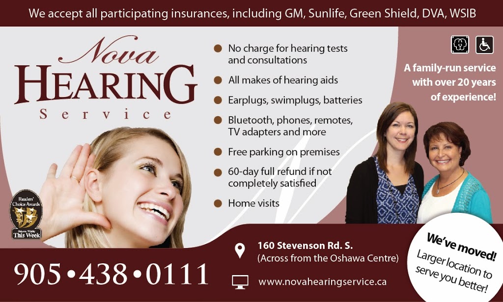 Nova Hearing Service | 160 Stevenson Rd S Unit 2, Oshawa, ON L1J 5M2, Canada | Phone: (905) 438-0111