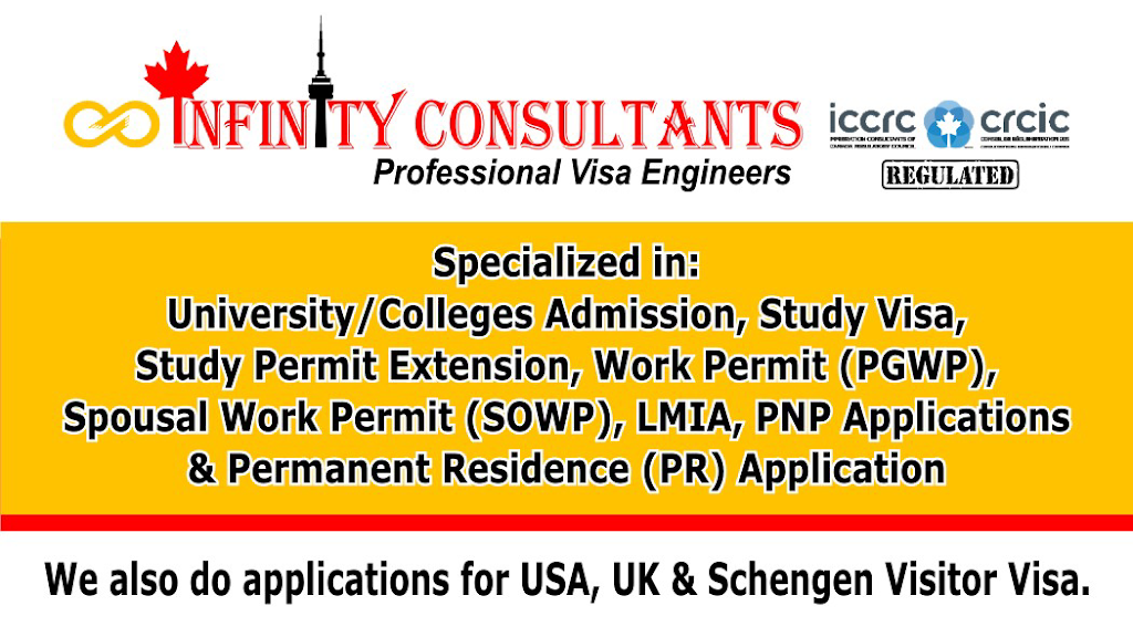 Infinity Academic & Immigration Consultants Inc. | 171 Resurrection Dr Unit-B, Kitchener, ON N2N 3H1, Canada | Phone: (519) 781-8192