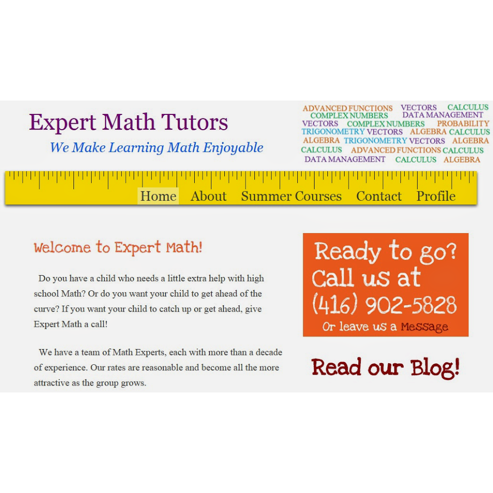 ExpertMath | 7 Revelstoke Crescent, Richmond Hill, ON L4B 4P4, Canada | Phone: (416) 902-5828