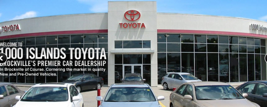 1000 Islands Toyota | 555 Stewart Blvd, Brockville, ON K6V 7H2, Canada | Phone: (613) 342-9111