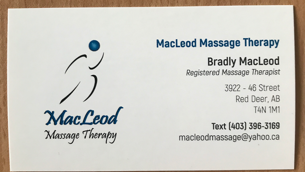 MacLeod Massage Therapy | 3922 46 St, Red Deer, AB T4N 1M1, Canada | Phone: (403) 396-3169