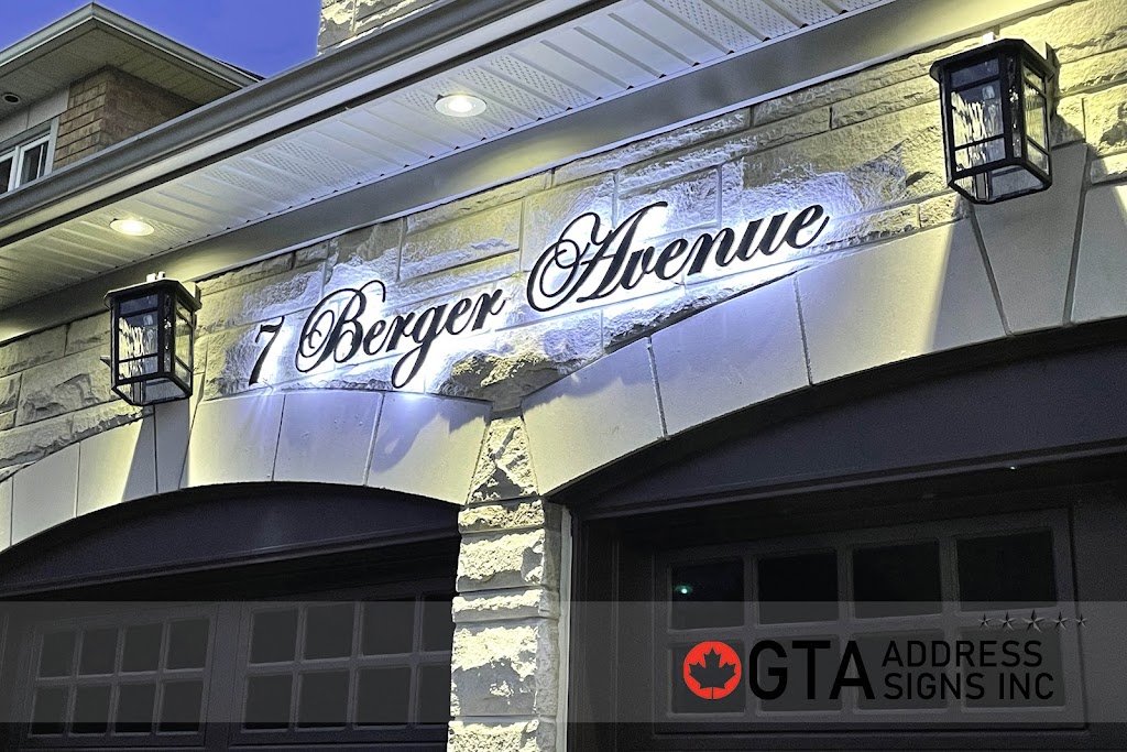 GTA Address Signs | 347 Busato Dr, Whitchurch-Stouffville, ON L4A 4V1, Canada | Phone: (647) 951-2414