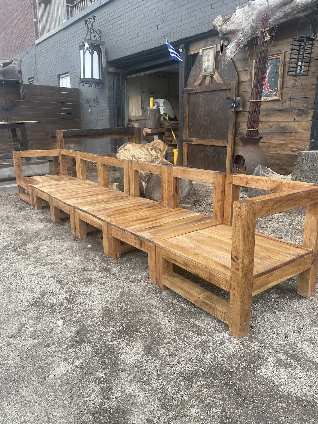 Wood bench | 888 Danforth Ave, Toronto, ON M4J 1L7, Canada | Phone: (416) 994-8803