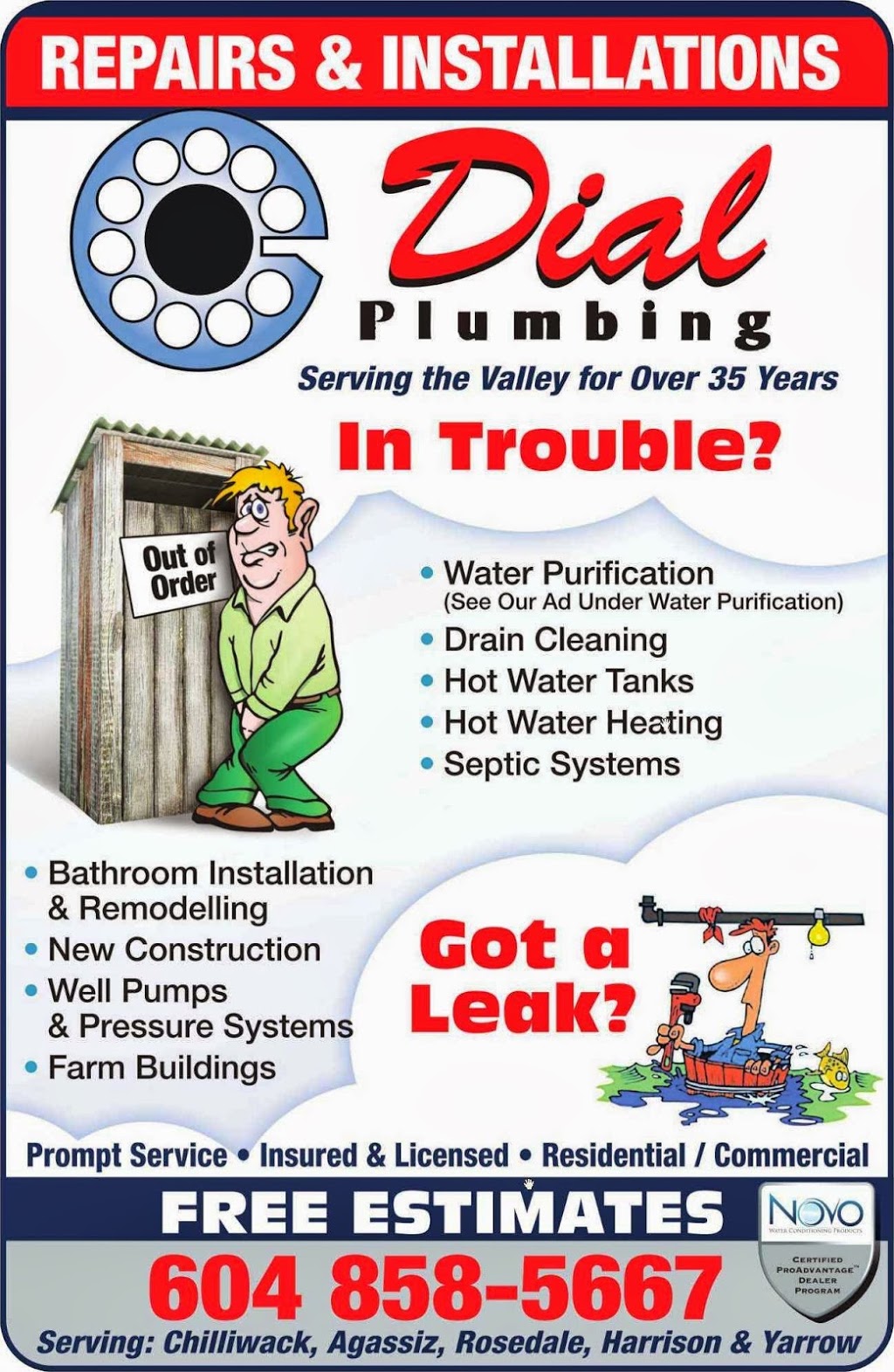 Dial Plumbing | 47400 Extrom Road, Chilliwack, BC V2R 4T1, Canada | Phone: (604) 858-5667