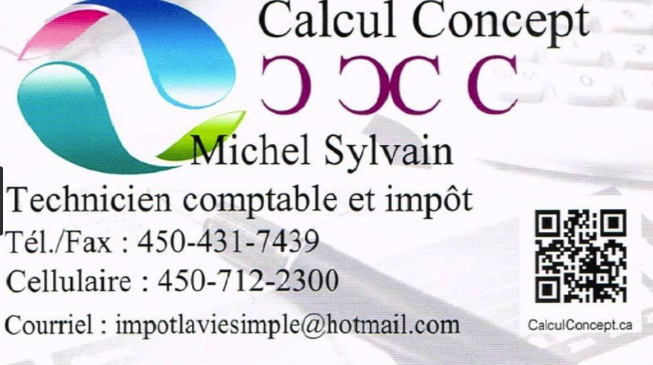 Comptable Calcul Concept | 333 Rue Ouimet, Saint-Jérôme, QC J7Z 1N7, Canada | Phone: (450) 712-2300