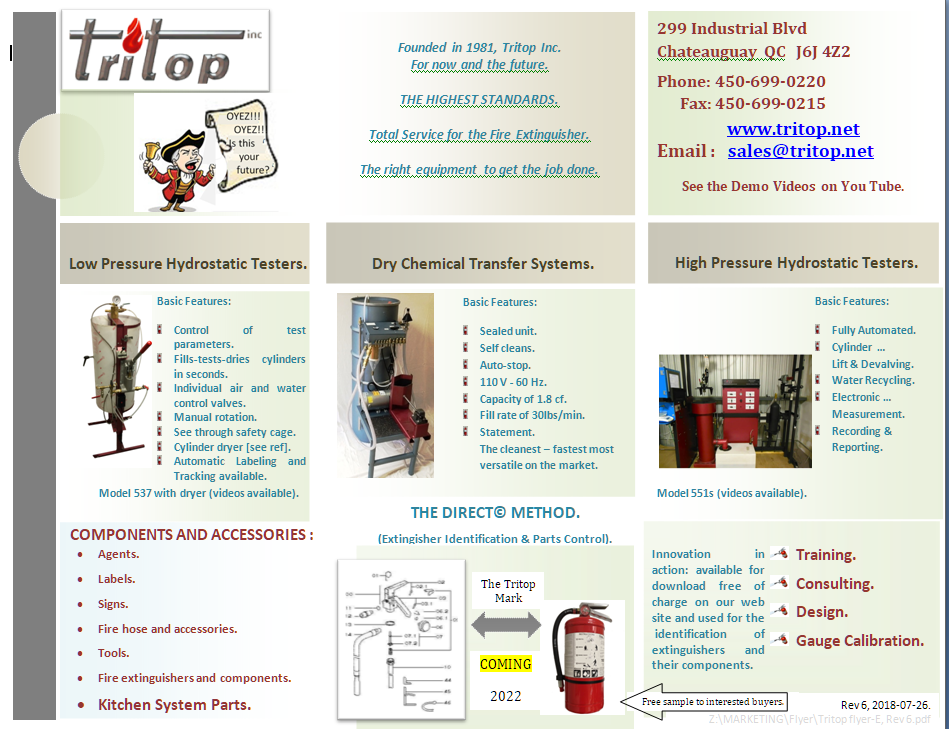 Tritop Inc | 299 Bd Industriel, Châteauguay, QC J6J 4Z2, Canada | Phone: (450) 699-0220