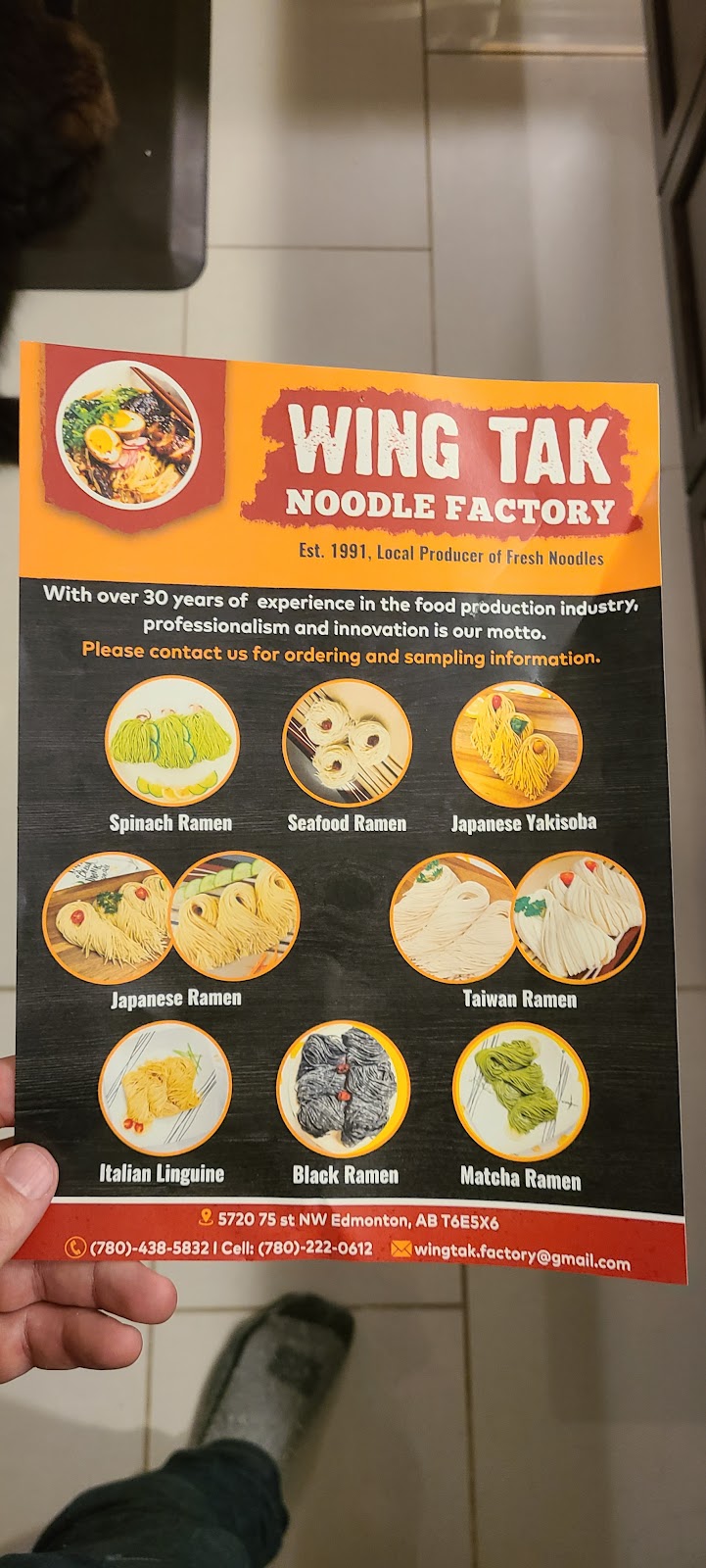 Wing Tak Food Products | 5720 75 Street NW, Edmonton, AB T6E 5X6, Canada | Phone: (780) 438-5832