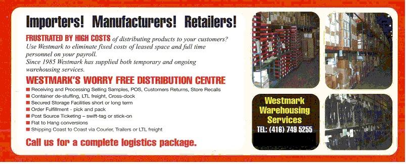 Westmark Warehousing Services | 70 Bethridge Rd, Etobicoke, ON M9W 1N1, Canada | Phone: (416) 749-5255