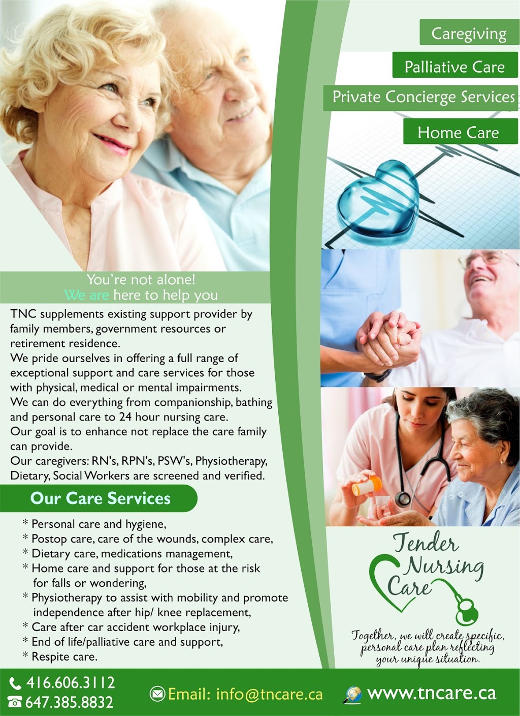 Tender Nursing Care TNCare.ca | 2 Marconi Ct Unit #1, Bolton, ON L7E 1E5, Canada | Phone: (416) 606-3112