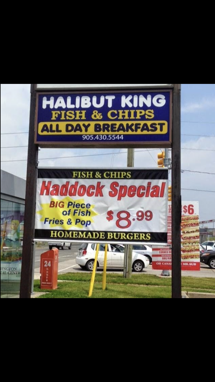 Halibut King Fish&Chips | 1123 Dundas St E, Whitby, ON L1N 2K4, Canada | Phone: (905) 430-5544