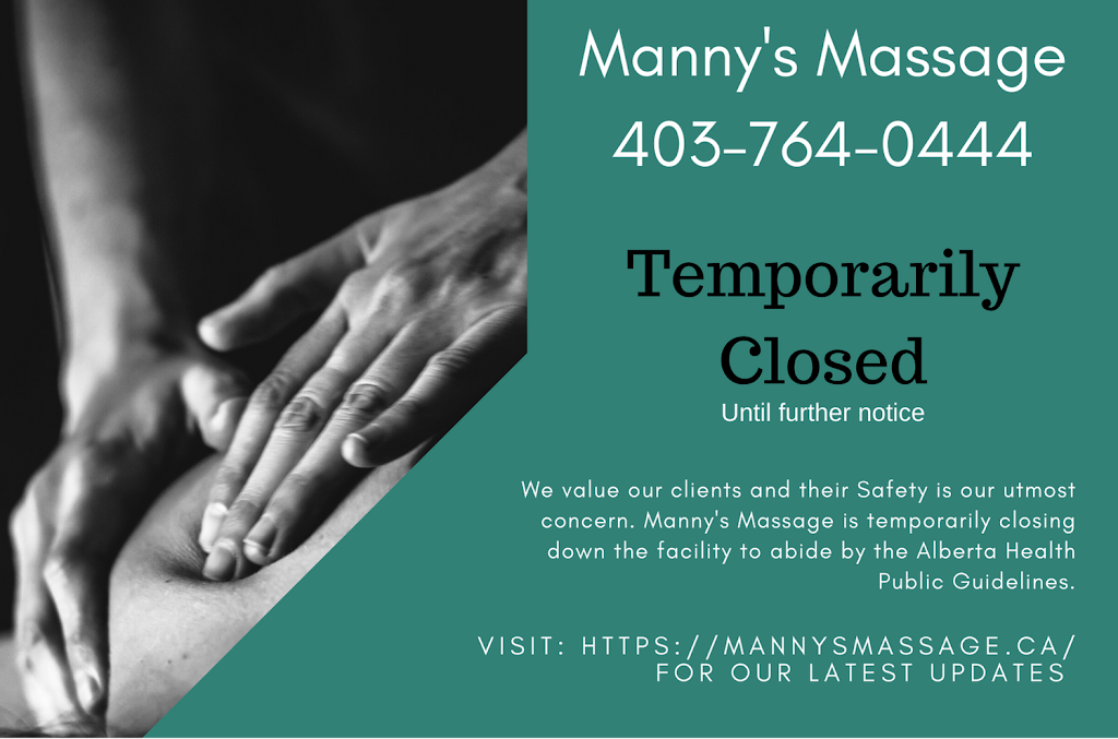 Mannys Massage | 6815 Temple Dr NE Unit #2, Calgary, AB T1Y 5N4, Canada | Phone: (403) 764-0444