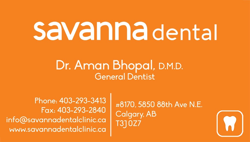 Savanna Dental | 5850 88 Ave NE #8170, Calgary, AB T3J 0Z7, Canada | Phone: (403) 293-3413