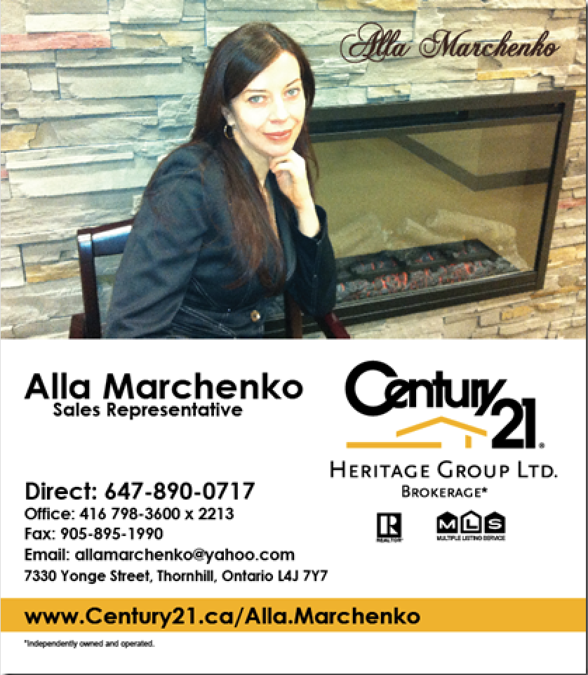 ALLA MARCHENKO | 11160 Yonge St Unit#3, Richmond Hill, ON L4S 1H5, Canada | Phone: (647) 890-0717