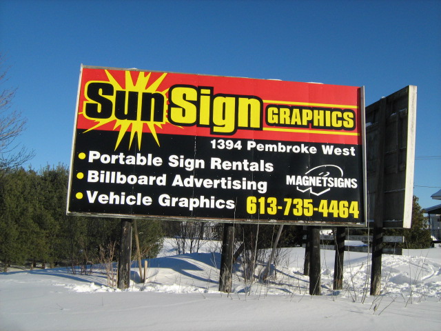 Sunsign Graphics | 1394 Pembroke St W, Pembroke, ON K8A 7A5, Canada | Phone: (613) 735-4464