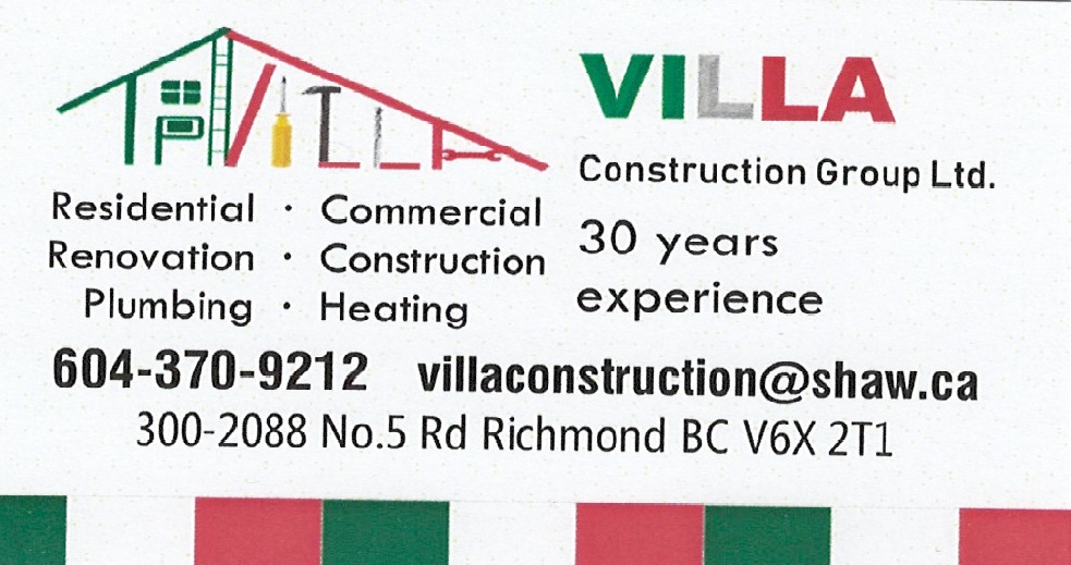 Top Villa Construction Group ltd | 2088 No 5 Rd #300, Richmond, BC V6X 2T1, Canada | Phone: (778) 386-2667