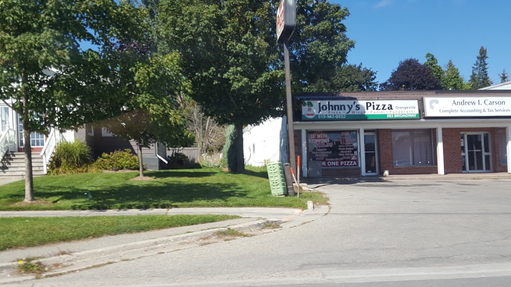 Johnnys Pizza Orangeville | 283 Broadway, Orangeville, ON L9W 1L2, Canada | Phone: (519) 942-9852