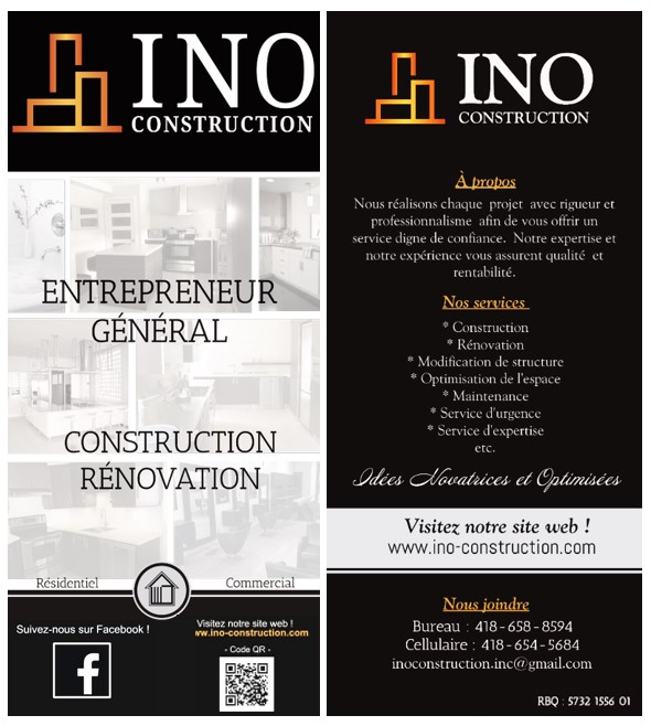 INO CONSTRUCTION INC. | 1050 Av. Robert-L-Séguin, Québec, QC G1X 4K5, Canada | Phone: (418) 654-5684