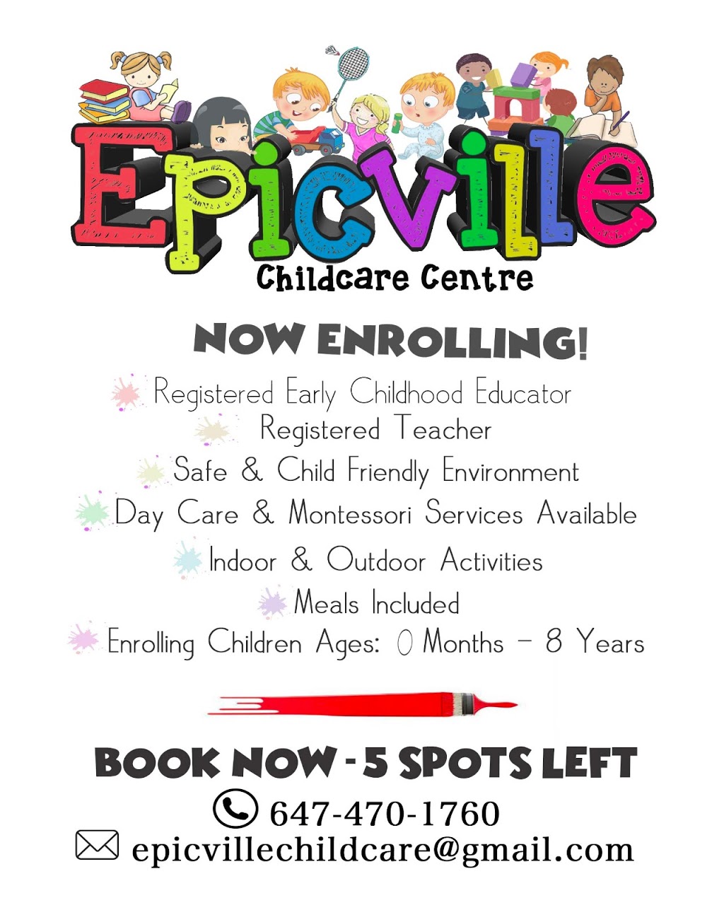 Epicville Childcare Centre | 28 Canning Ct, Markham, ON L3S 2W7, Canada | Phone: (647) 470-1760