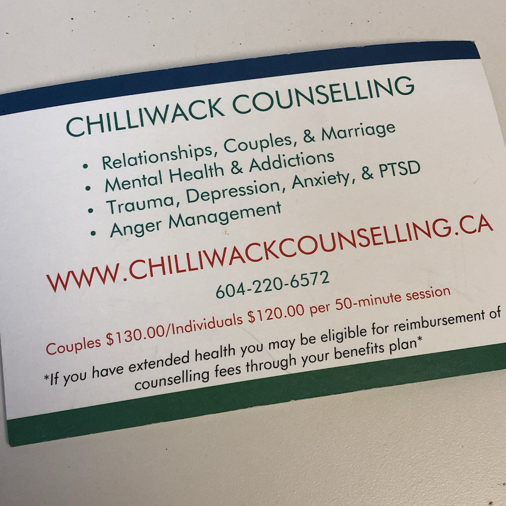 Chilliwack Counselling | 9240 Young Rd, Chilliwack, BC V2P 4R2, Canada | Phone: (604) 220-6572