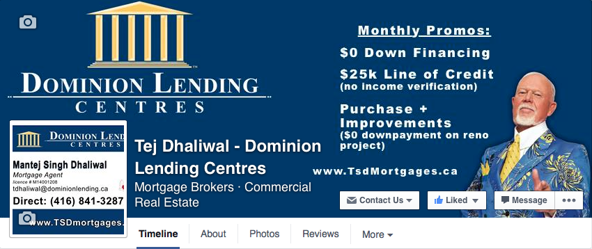 Dominion Lending Centres - Mortgages By Tej Dhaliwal | 2723 Rena Rd, Mississauga, ON L4T 2K1, Canada | Phone: (416) 841-3287