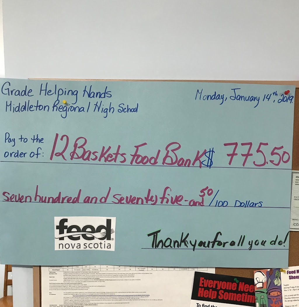 Twelve Baskets Food Bank | NS-362, Middleton, NS B0S 1P0, Canada | Phone: (902) 825-3966