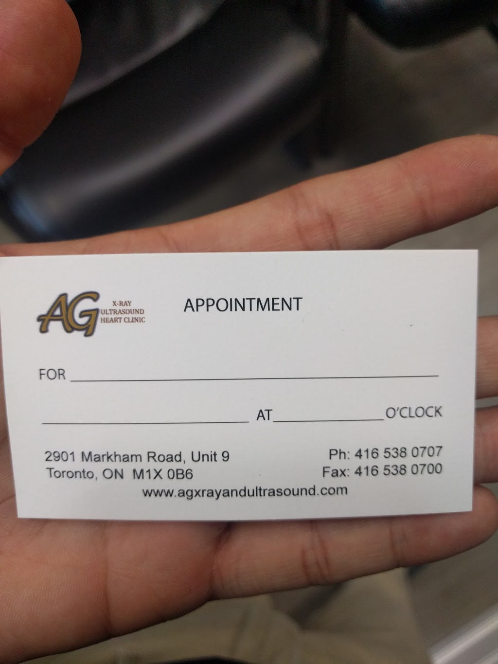 AG X-Ray and Ultrasound | 0B6, 2901 Markham Rd #9, Scarborough, ON M1X 1G4, Canada | Phone: (416) 538-0707