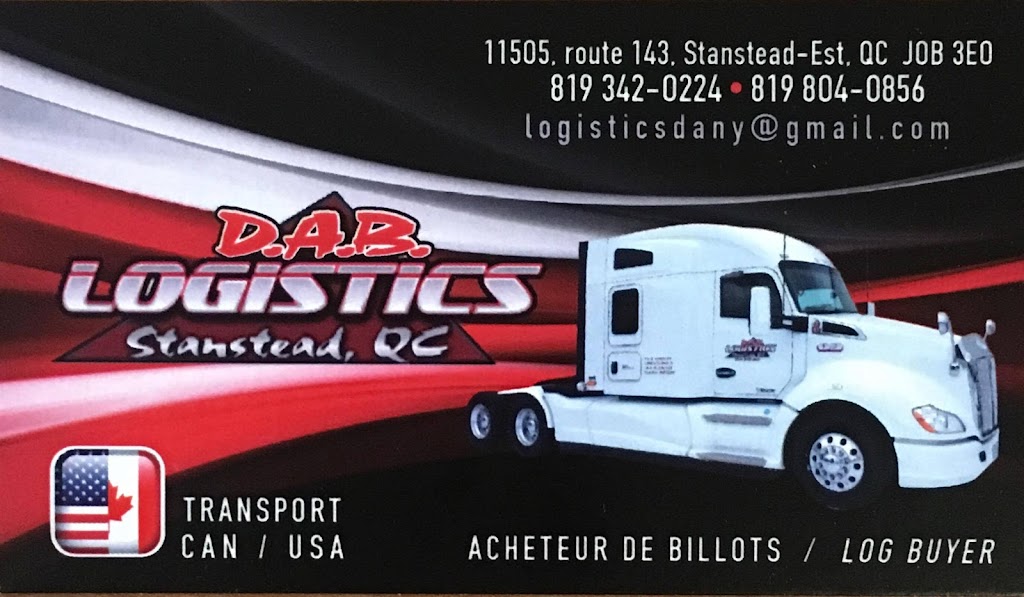 D.A.B. Logistics Inc | 11505 QC-143, Stanstead, QC J0B 3E0, Canada | Phone: (819) 342-0224
