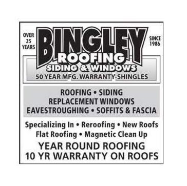 Bingley Windows Siding & Roofing | 9565 Stanley Ave, Niagara Falls, ON L2E 6S6, Canada | Phone: (905) 295-8144
