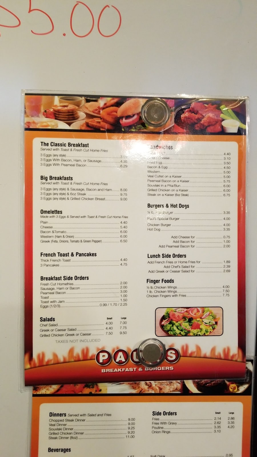 Pauls Breakfast & Burgers | 30 Dean Park Rd, Scarborough, ON M1B 3G9, Canada | Phone: (416) 283-2121