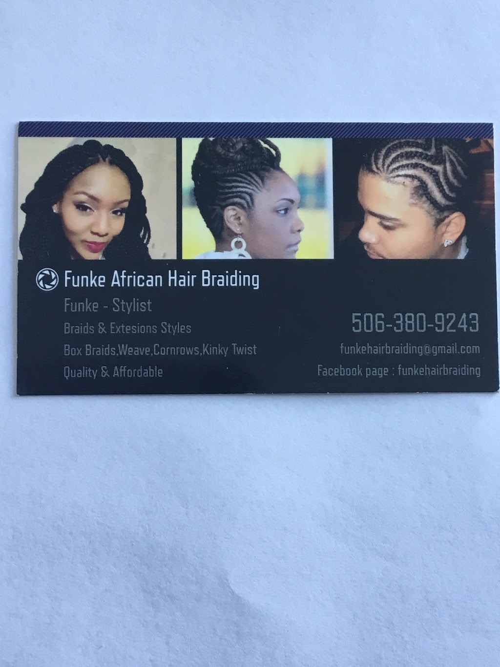 Funke Hair Braiding and Extensions | 5 Mountain Rd #845, Moncton, NB E1C 2R9, Canada | Phone: (506) 380-9243