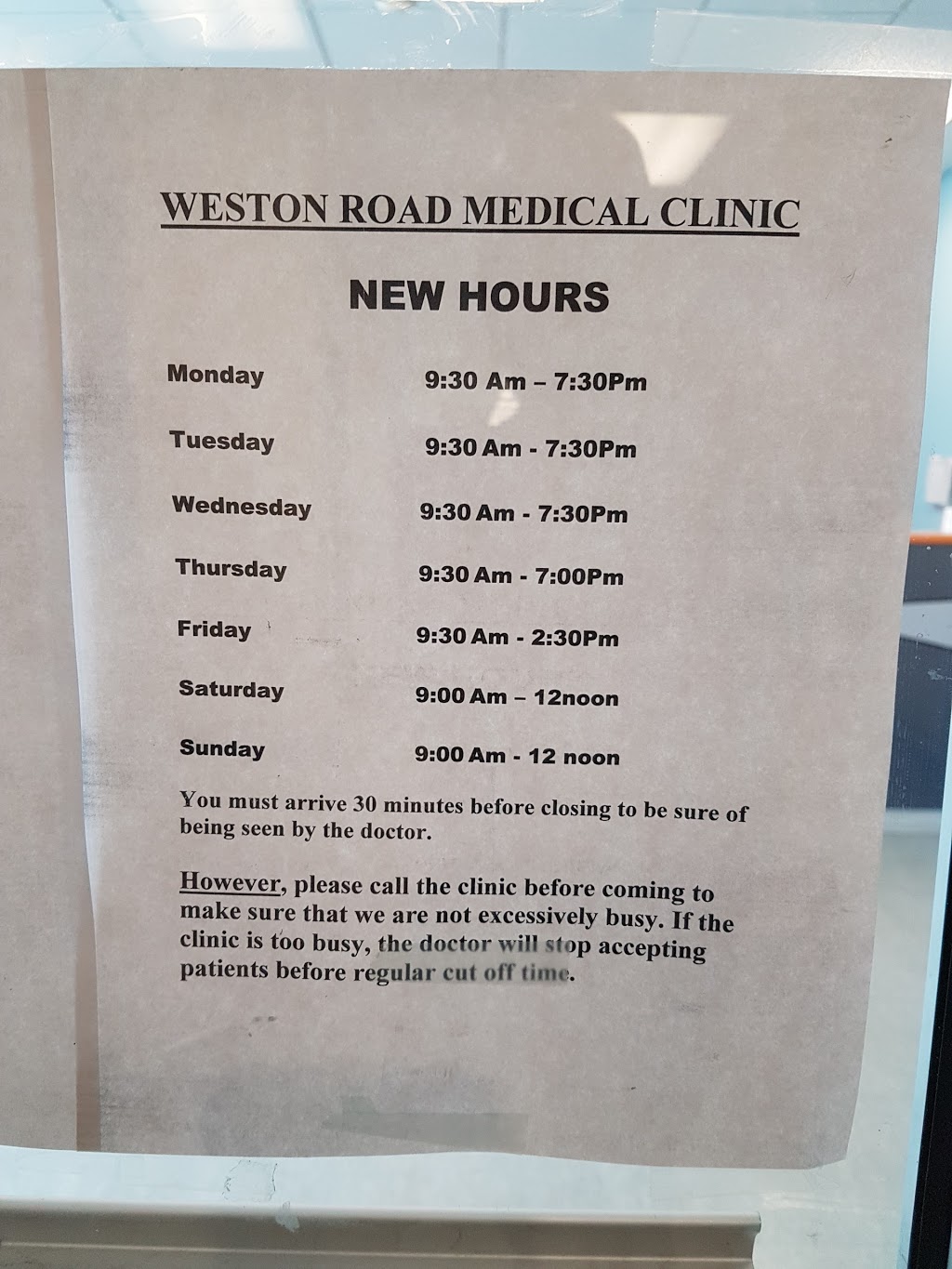 Primacy - Weston Road Medical Clinic | 2549 Weston Rd, York, ON M9N 2A7, Canada | Phone: (416) 240-8282